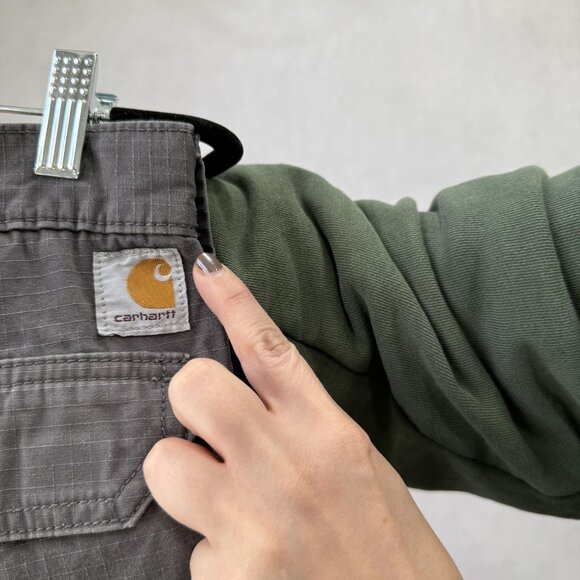 Carhartt Tappen Cargo Pants Mens 30x30 Gray Ripstop Relaxed Fit Force 101148 - Picture 10 of 15